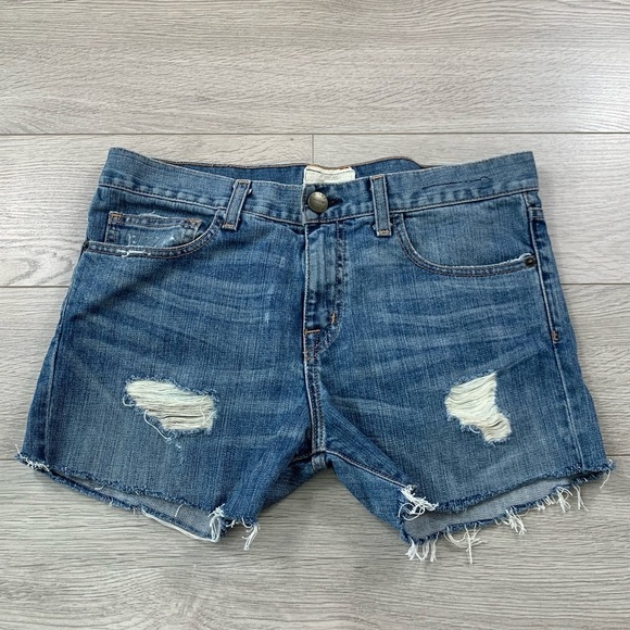 Current Elliott The Boyfriend Raw Hem Jean Shorts - Picture 3 of 12